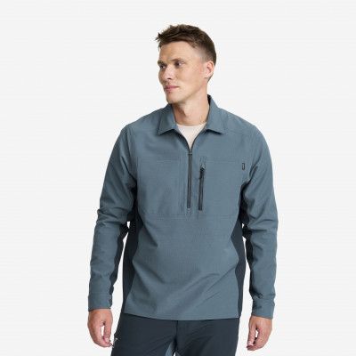 Ridge Half-zip Stretch Shirt Herr Blueberry/Orion Blue, Storlek:L