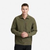 Ridge Half-zip Stretch Shirt Herr Grape Leaf/Forest Night, Storlek:3XL