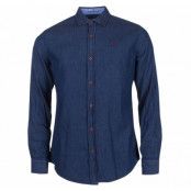 Sailing Denim Shirt, Dk Denim Blue, S, Långärmade Skjortor