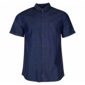 Sailing Denim Shirt S/S, Dk Denim Blue, S,  Kortärmade Skjortor