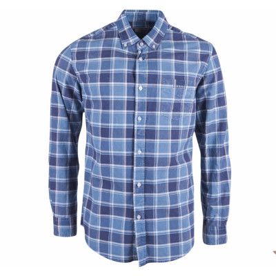 Sailor Checked Shirt, Navy, 3xl,  Herr