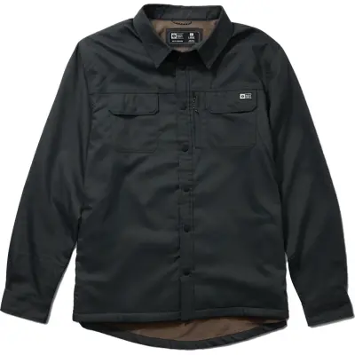 Salty Crew Men's Fathom Ls Tech Shacket Charcoal