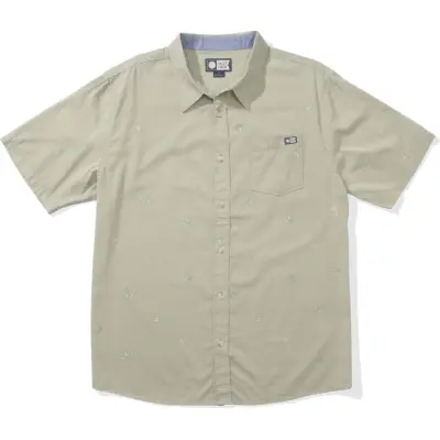Salty Crew Men's Small Kine Short Sleeve Button Up  Sage