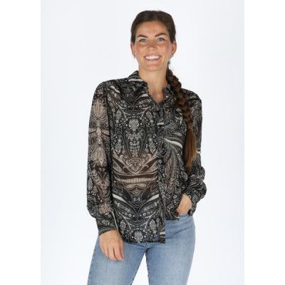 Sc-Belinde 1, Black Combi, L,  Långärmade Skjortor