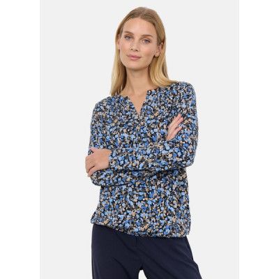 Sc-Felicity Aop 443, Crystal Blue Combi, Xl,  Långärmade Skjortor