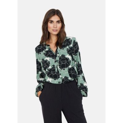 Sc-Jenna 2, Moss Green Combi, M,  Långärmade Skjortor