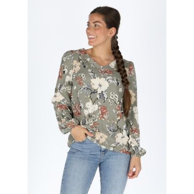 Sc-Tiara 1, Dusky Green Combi, S,  Skjortor