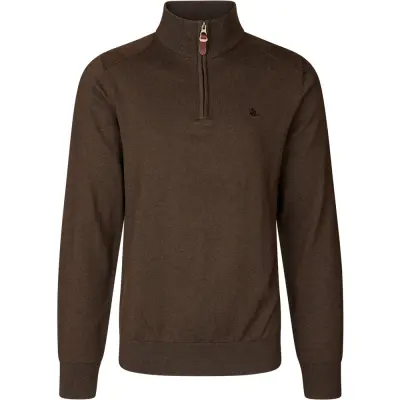 Seeland Pine Half Zip Tröja Dark Brown