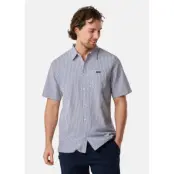 Seersucker Shirt, Blue Stripe, S, Långärmade Skjortor