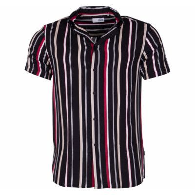 Shirt - Brando Cuba Big Str, Black, L,  Solid