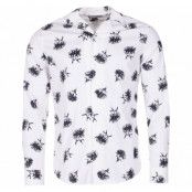 Shirt - Harris Ls Cuba Flower, White, S,  Solid