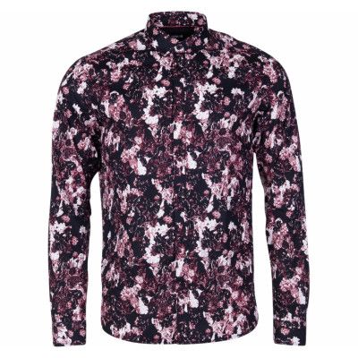 Shirt - Juan Flower 3, Black, Xs,  Solid