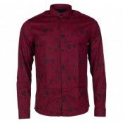 Shirt - Juan Flower 5, Wine Red, Xs, Solid
