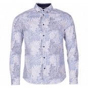 Shirt - Juan Flower Ls, White, L,  Solid