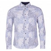 Shirt - Juan Flower Ls, White, Xs, Solid