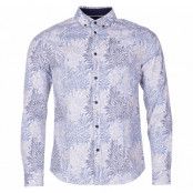 Shirt - Juan Flower Ls, White, Xxl,  Solid