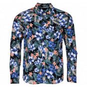 Shirt - Juan Tropic Ls, Black, Xs,  Solid