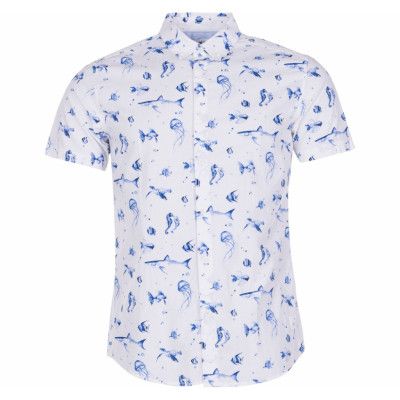 Shirt - Ocean, White, L,  Solid