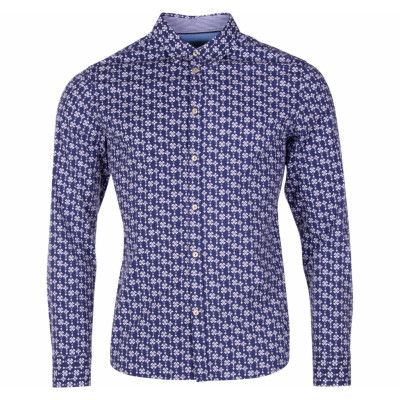 Shirt - Percy, Blue Night, L,  Tailored