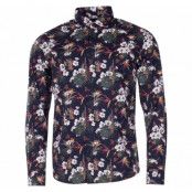 Shirt - Tyler Ls Bu Flower, Black, Xxl,  Solid