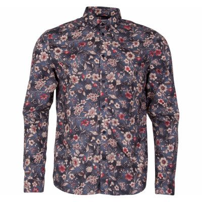 Shirt - Tyler Ls Bu Flower, Insignia B, S,  Solid