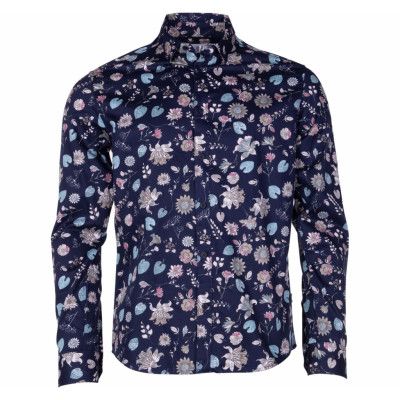 Shirt - Tyler Ls Bu Flower, Insignia B, S,  Långärmade Skjortor