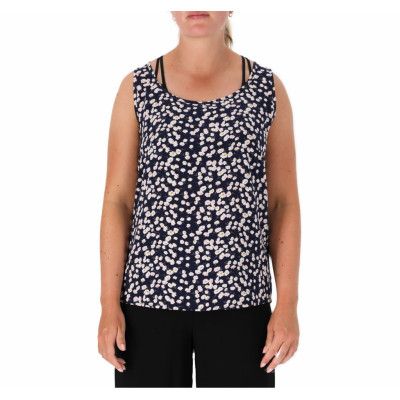 Tp Robina Tank Top, Navy Flower, L,  Kortärmade Skjortor