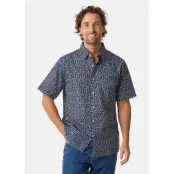 SV Miami shirt, Navy small flower, L,  Kortärmade skjortor