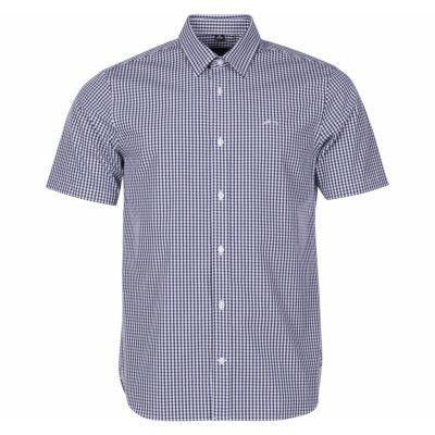 Tailored Shirt S/S, Navy Check, M,  Vandringsskjortor