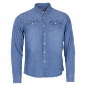 Texas Shirt Ls, Denim Blue, M,  Denim Factory