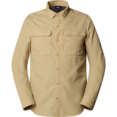 The North Face Men's Sequoia Long Sleeve Shirt Khaki Stone/NPF