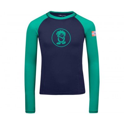 TROLLKIDS Kvalvika Shirt Kids Pepper Green/Navy