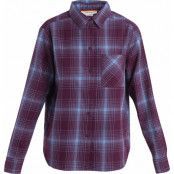 Icebreaker Women's Mer 200 Dawnder Long Sleeve Flannel Shirt Plaid Nightshade/Kyanite