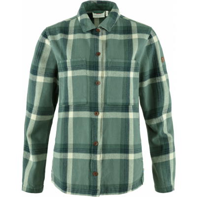 Fjällräven Women's Singi Flannel Overshirt Patina Green-Deep Patina
