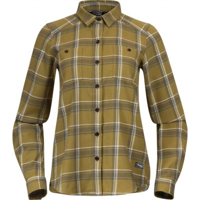 Bergans Women's Tovdal Shirt Olive Green/Dark Green Mud Check