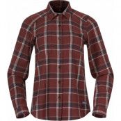 Bergans Women's Tovdal Shirt Amarone Red/Dark Shadow Grey Check