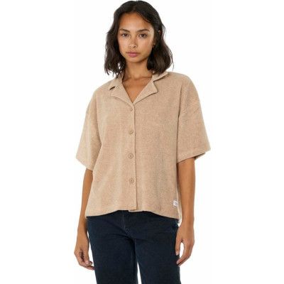 Women's Woven Terry Short Sleeve Shirt  Safari