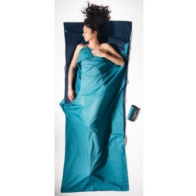 Cocoon Travel Sheet Egyptian Cotton 220X90 Cm Tuareg/Laguna Blue