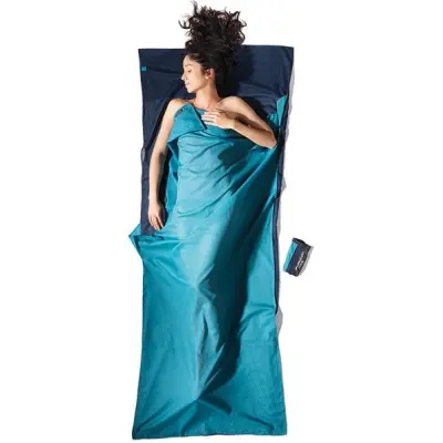 Cocoon TravelSheet Egyptian Cotton Tuareg/Laguna Blue