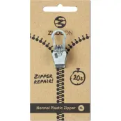 ZlideOn Plastic Zipper XL Silver