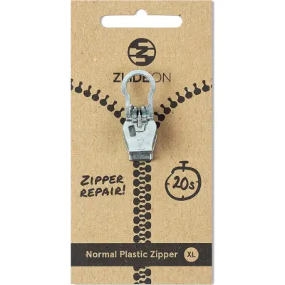 ZlideOn Plastic Zipper XL Silver