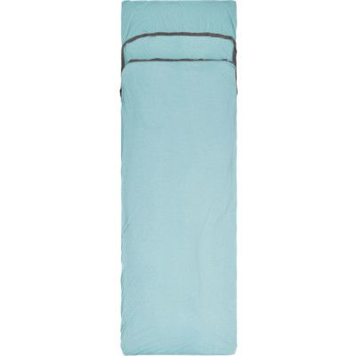 Sea To Summit Comfort Blend Liner Rectangular With Pillow Sleeve Aqua Sea Blue