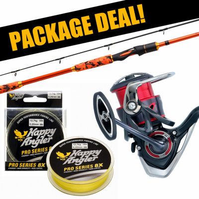 Patriot Fireball Xtreme Pike + Daiwa Fuego haspelset med flätlina