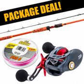 Patriot Fireball Xtreme Pike + Daiwa Tatulion multirullset med flätlina