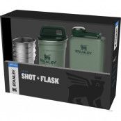 Stanley Adventure Shot + Flask Gift Set Hammertone Green