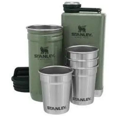 Stanley Adventure Shot + Flask Gift Set Hammertone Green
