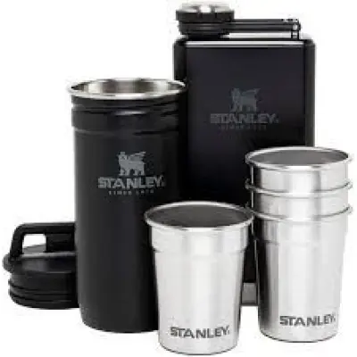Stanley Adventure Shot + Flask Gift Set Matte Black