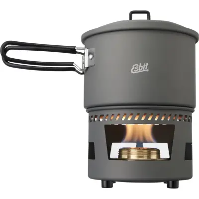 Esbit Cookset With Alcohol Burner 1500 ml Grey