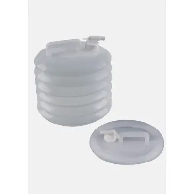 Foldable canister with a tap