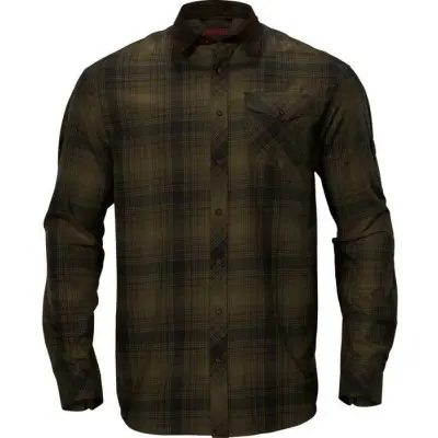 Härkila M's Driven Hunt Flannel Shirt Olive Green